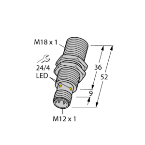 BI7C-EM18-VP6X-H1141 Sensor inductivo – Para la detección de materiales de carbono