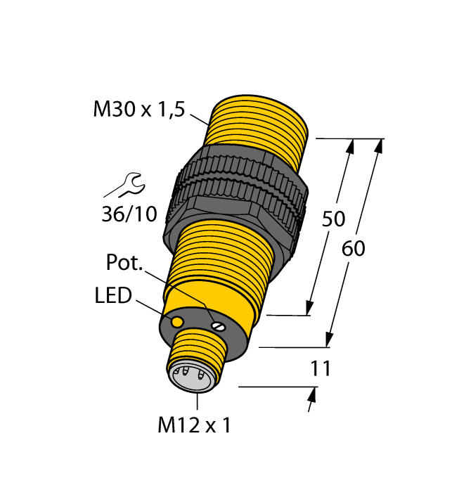 BCE10-S30-VP6X-H1141 Sensor capacitivo – Con potenciómetro