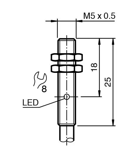 NBB0,8-5GM25-E2 Sensor inductivo - Imagen 3