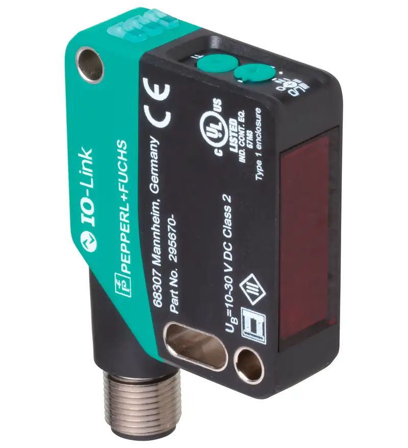 OBG8000-R200-2EP-IO-V1 Sensor óptico de barrera por reflexión (vidrio)