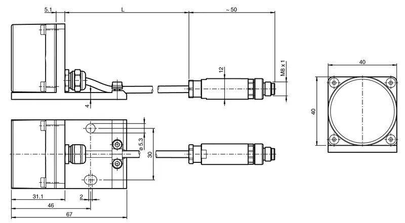 NBN25-F135-M18-1M-SET Kit de sensor inductivo - Imagen 4