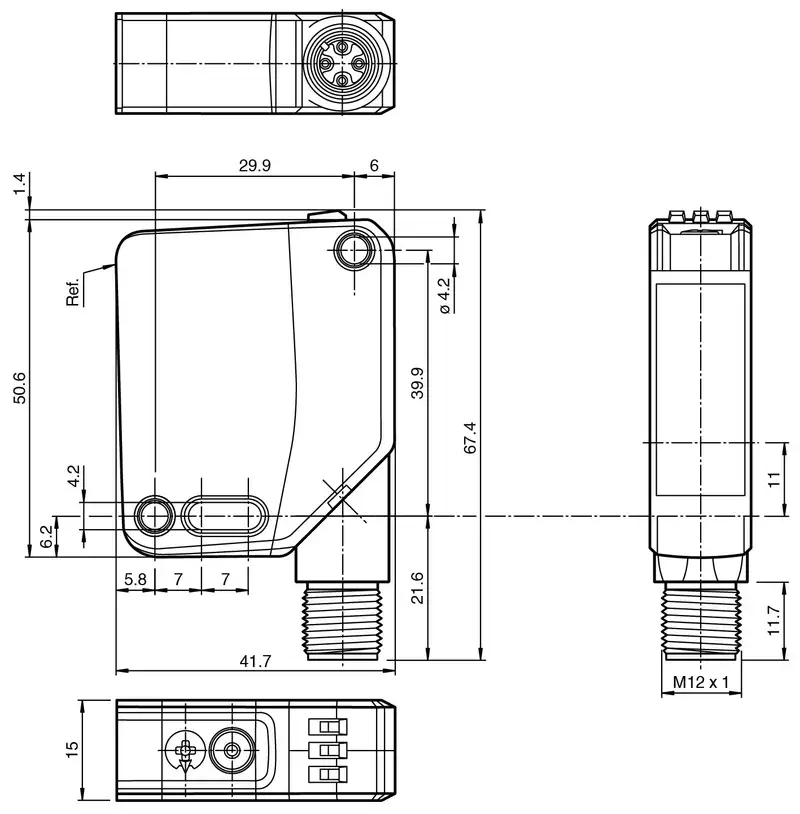 OBG8000-R200-2EP-IO-V1 Sensor óptico de barrera por reflexión (vidrio) - Imagen 4